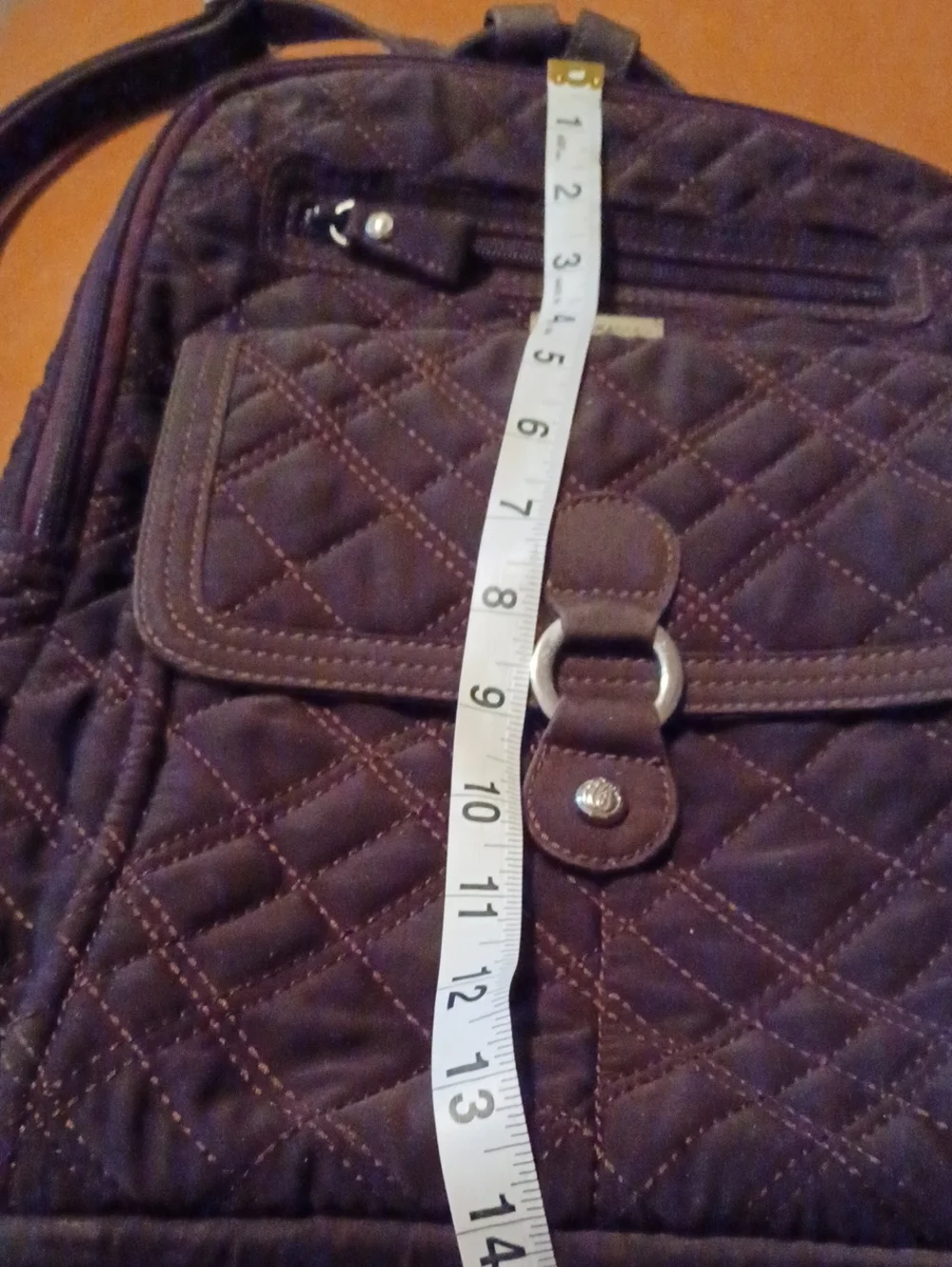 > Vera Bradley Quilted Men's Backpack in Dark Brown